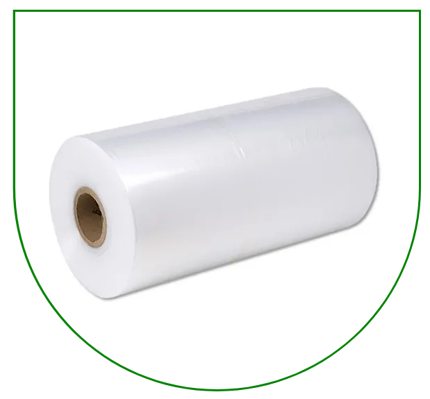 A roll of plastic film is shown.